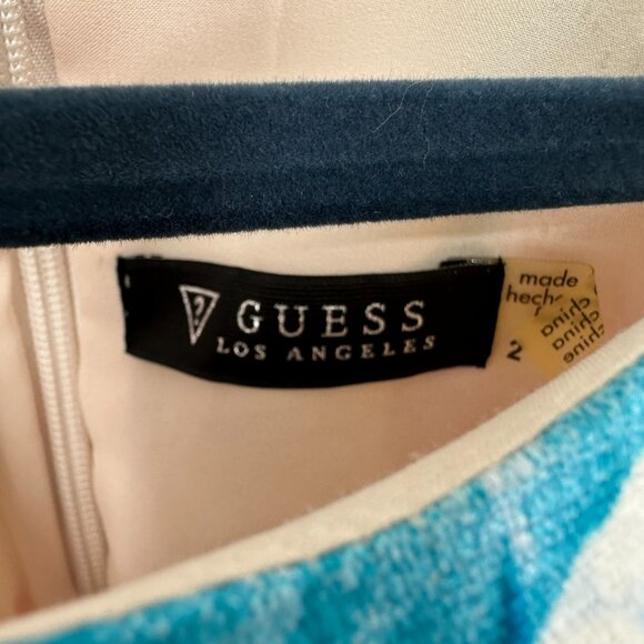 Guess Floral Fit & Flare Dress 2 Full Pleated Skirt Sleeveless Cocktail Red - Picture 4 of 9